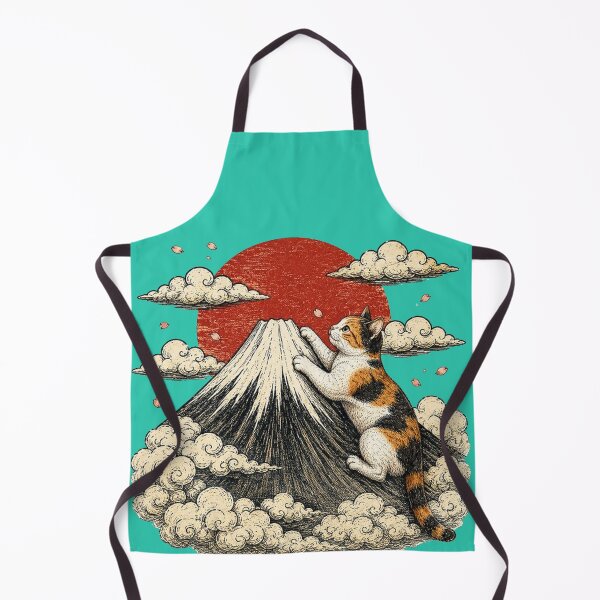 Item preview, Giant Cat Hugs Mount Fuji | Japanese Ukiyo-e Art designed and sold by Aguri-tei.