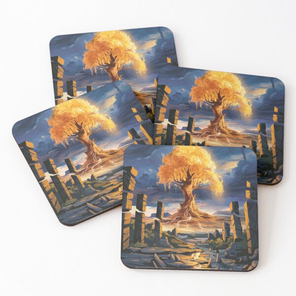 Item preview, The Golden Tree, Fantasy Art Print, Soulslike Game Inspired Wall Decor designed and sold by LatentGoods.