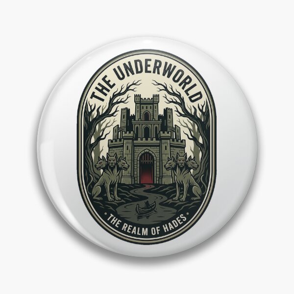 Item preview, Greek Mythology Hades Underworld Cerberus Vintage Badge designed and sold by k3rstman1.
