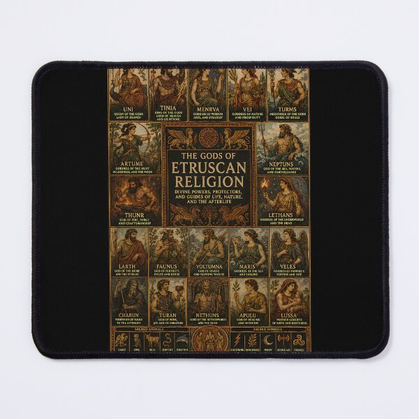 Item preview, Etruscan Gods Collage | Ancient Etruscan Mythology Pantheon Art Featuring Tinia, Uni & Menrva designed and sold by RockyLambda.