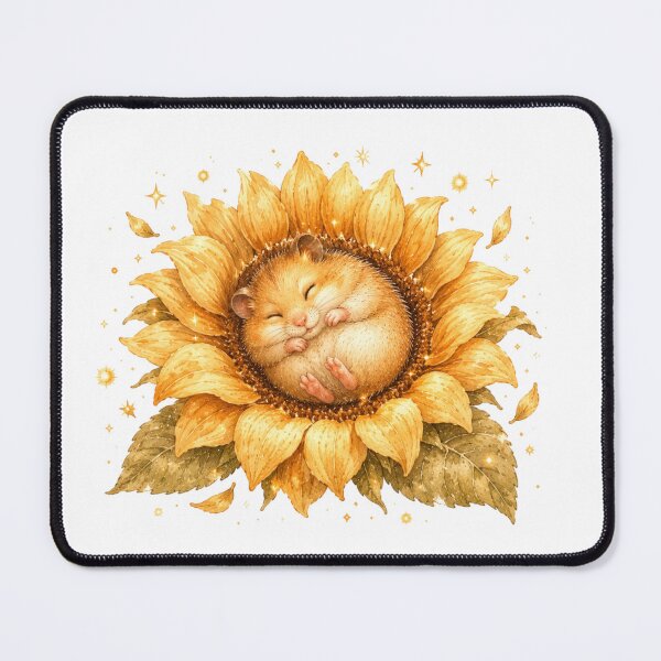 Item preview, Hamster Sleeping In Sunflower Pet Lover Gift designed and sold by AQUILAKREO.