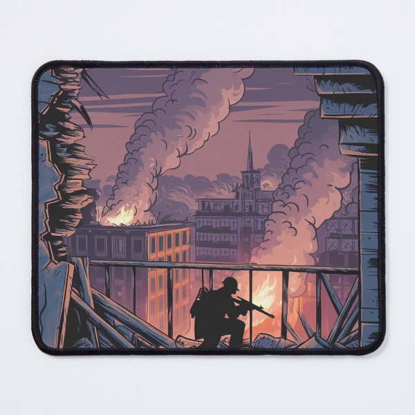 Item preview, Hold the Line, FPS Game Art Print, Military Warfare Wall Decor designed and sold by LatentGoods.