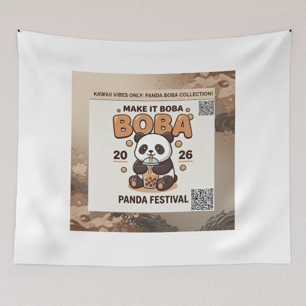 Item preview, Boba / Bubble Tea, Cute Kawaii Culture, and Panda Lovers designed and sold by WhyWait Studio Gifts.