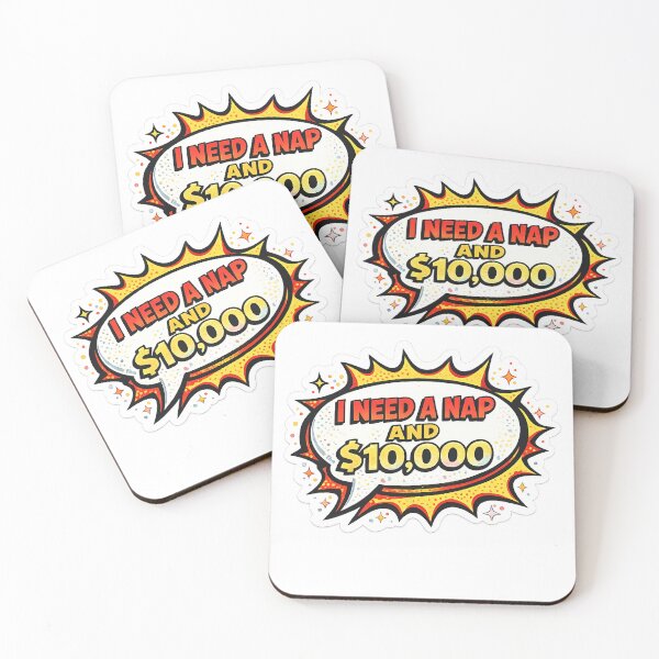 Item preview, I Need A Nap And $10000 — Funny Comic Pop Art Sarcastic Humor designed and sold by HobsS.