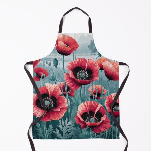 Item preview, Oriental poppy in the fog,oil paint. designed and sold by elegantpaterns.