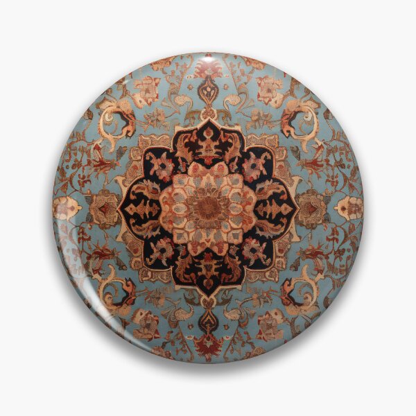 Item preview, Antique Persian Rug Light Blue Beige Brown Pattern designed and sold by GrinGalore.