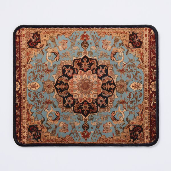 Item preview, Antique Persian Rug Light Blue Beige Brown Pattern designed and sold by GrinGalore.