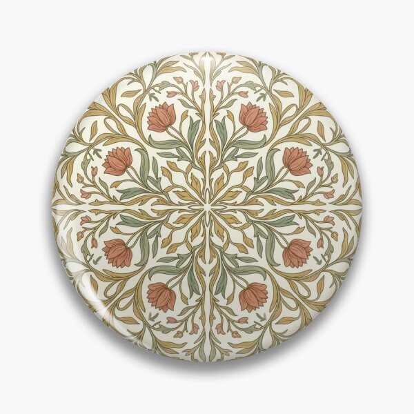 Item preview, wild flower vintage retro symmetric design  designed and sold by Kate1art.