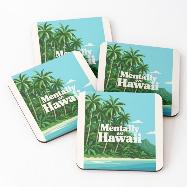 Item preview, Mentally on Hawaii | Tropical Travel Watercolor Illustration designed and sold by Islabonita..