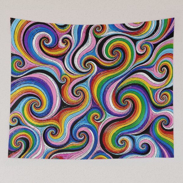 Item preview, Swirly Pride Flag Rainbow Stripes designed and sold by BeJolley.