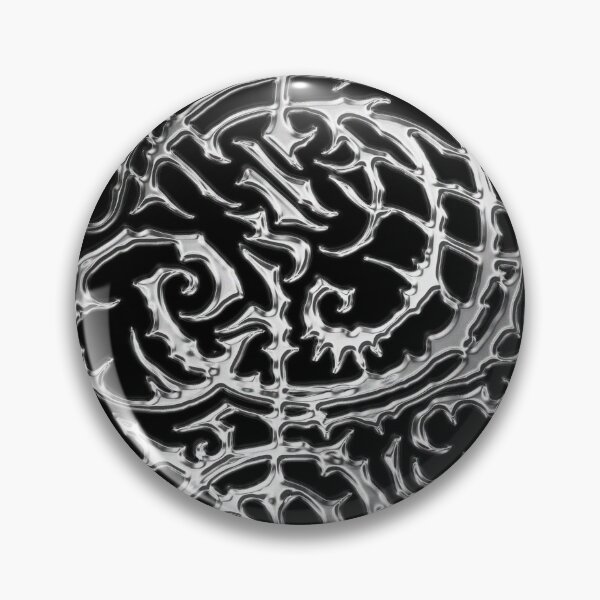 Item preview, Occult Spiral Sigil – Abstract Dark Symbol (chrome) designed and sold by JFOdesign.