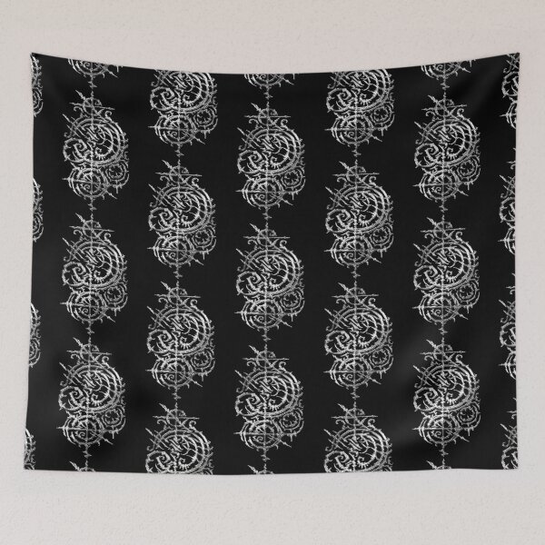 Item preview, Occult Spiral Sigil – Abstract Dark Symbol (chrome) designed and sold by JFOdesign.