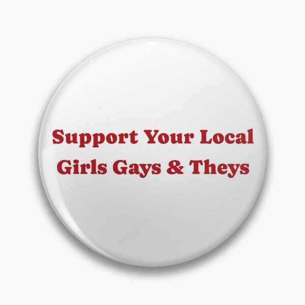 Item preview, Pride, Queer, Support Your Local Girls Gays and Theys LGBTQ Ally Cropped Ringer designed and sold by toongstudio.
