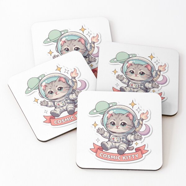 Item preview, Space Cat Astronaut Sticker – Cute Galaxy Kitten Decal designed and sold by medel12.