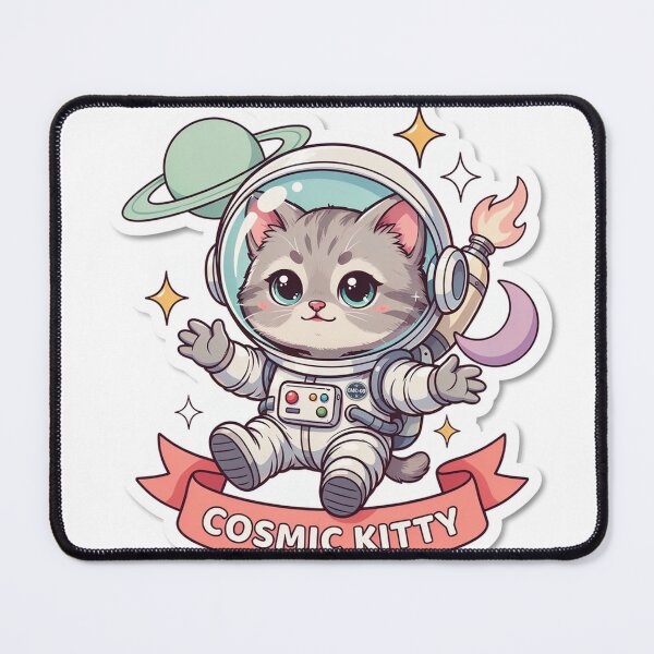 Item preview, Space Cat Astronaut Sticker – Cute Galaxy Kitten Decal designed and sold by medel12.