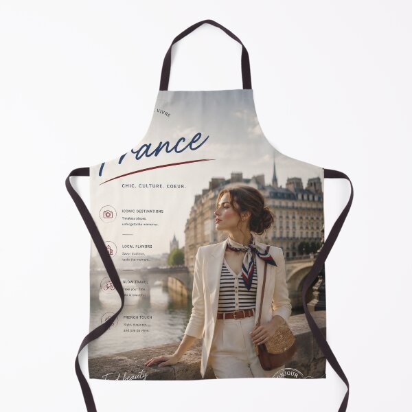 Item preview, France Chic Travel Poster – Paris Fashion, French Elegance & Parisian Lifestyle Wall Art designed and sold by Inkora-Art.