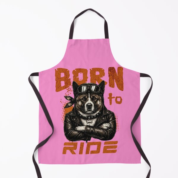 Item preview, American Akita Biker Design – Born To Ride Funny Motorcycle American Akita Print designed and sold by PixelsPaws.