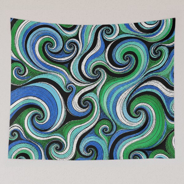 Item preview, Gay Pride Flag Cartoon Swirls Print designed and sold by BeJolley.