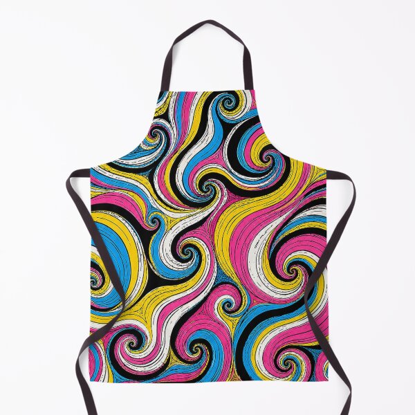 Item preview, Swirly Cartoon Pansexual Pride Flag Stripe Pattern designed and sold by BeJolley.