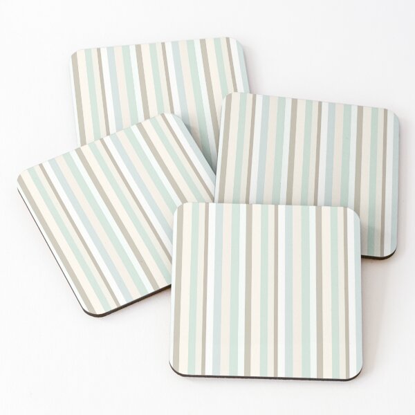 Item preview, Soft Coastal Watercolor Stripe Pattern designed and sold by MegaNovaArt.
