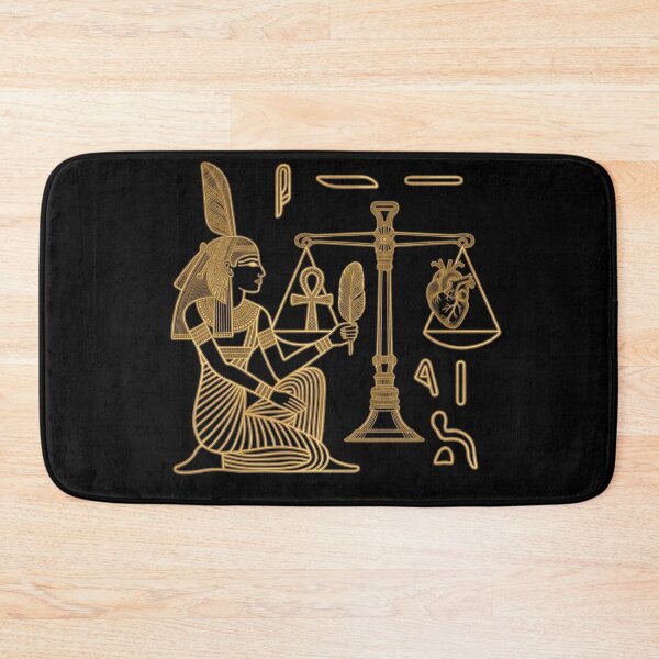 Item preview, Ancient Egyptian Ma'at Judgment Scale Gold Line Art | Sacred Balance of Truth and Justice designed and sold by Queen Cleopatra.