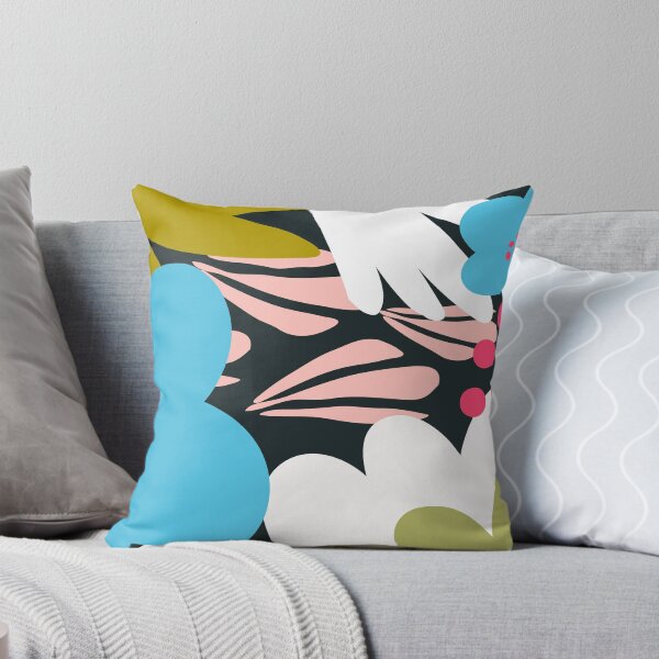 Item preview, Mid-Century Modern Blue And Olive Floral Abstract Designs designed and sold by DEC02.