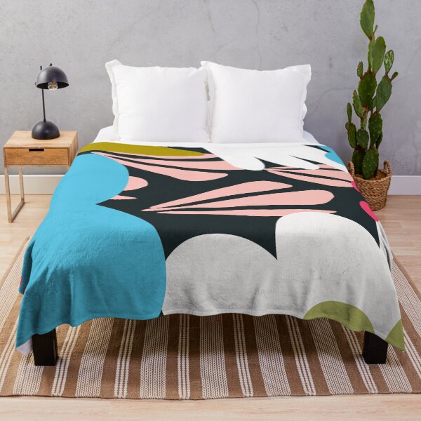 Item preview, Mid-Century Modern Blue And Olive Floral Abstract Designs designed and sold by DEC02.