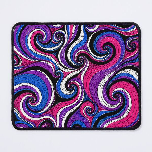 Item preview, Swirly Bisexual Pride Flag Stripe Cartoon Pattern designed and sold by BeJolley.