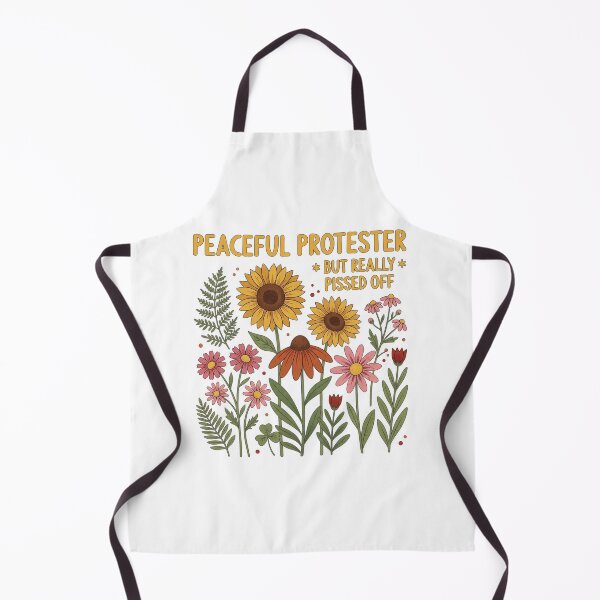 Item preview, Peaceful Protester But Really Pissed Off Funny Retro Wildflower Floral designed and sold by rediscoveredapp.