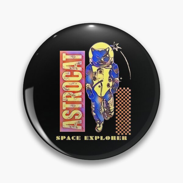 Item preview, Astrocat Space Explorer Retro Futuristic Cat Astronaut designed and sold by creativerooney.