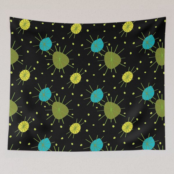Item preview, Mid-Century Modern Aqua, Olive And Yellow Pattern designed and sold by DEC02.