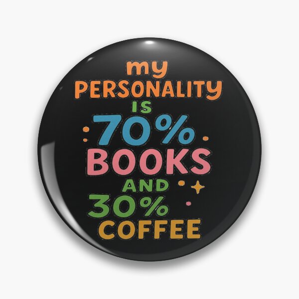 Item preview, My Personality Is 70% Books And 30% Coffee Funny Book Lover Design designed and sold by BookedAndDesign.