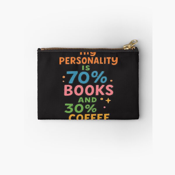 Item preview, My Personality Is 70% Books And 30% Coffee Funny Book Lover Design designed and sold by BookedAndDesign.