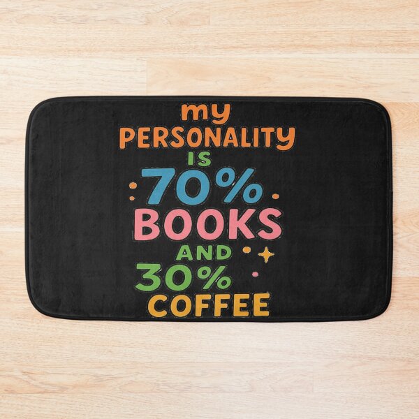 Item preview, My Personality Is 70% Books And 30% Coffee Funny Book Lover Design designed and sold by BookedAndDesign.