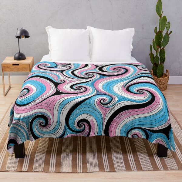 Item preview, Transgender Pride Flag Swirly Stripe Pattern designed and sold by BeJolley.