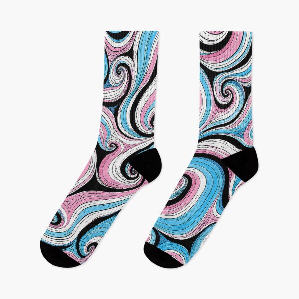 Item preview, Transgender Pride Flag Swirly Stripe Pattern designed and sold by BeJolley.