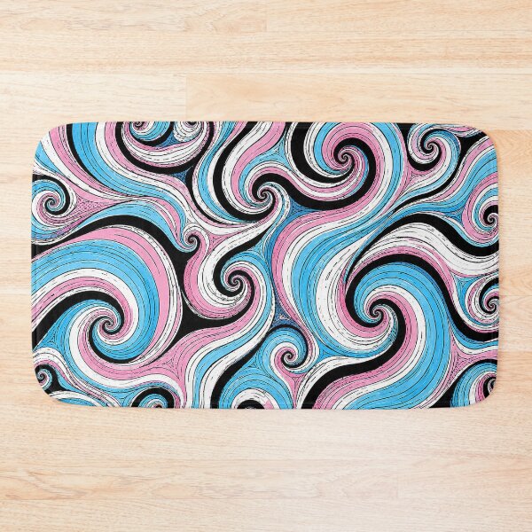 Item preview, Transgender Pride Flag Swirly Stripe Pattern designed and sold by BeJolley.