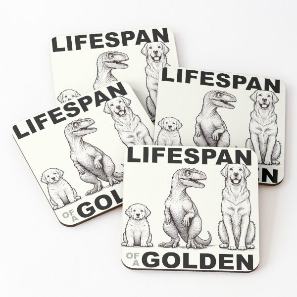 Item preview, Lifespan of a Golden Retriever  designed and sold by DroneWorks Creative.