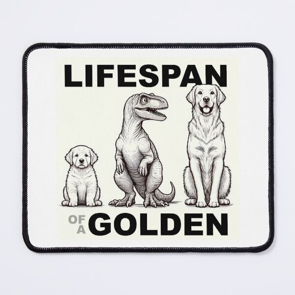 Item preview, Lifespan of a Golden Retriever designed and sold by DroneWorks Creative.