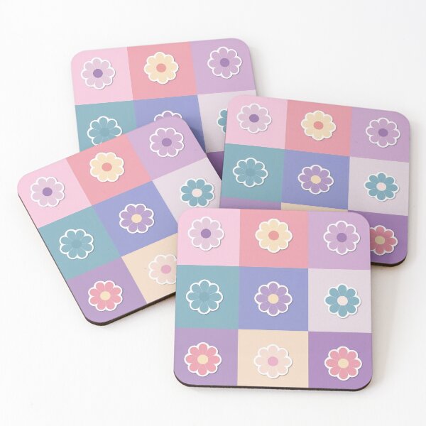Item preview, Pastel Daisies on pink designed and sold by uunaa.