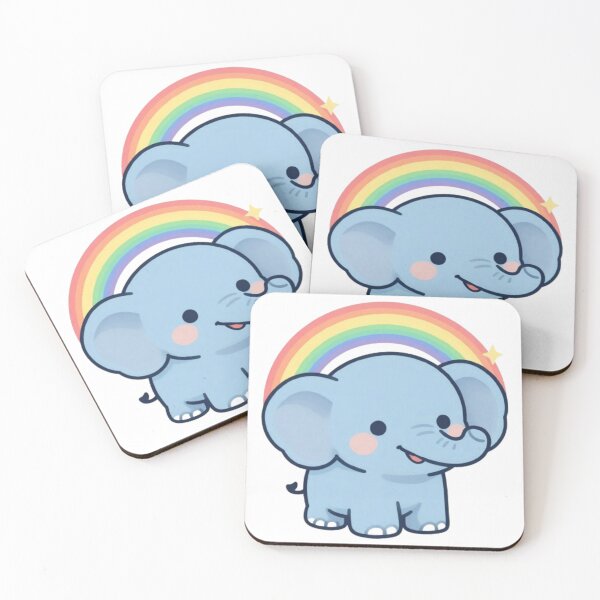 Item preview, Cute Baby Elephant: Rainbow Decoration, Kawaii Sticker designed and sold by DigitfanStudio.
