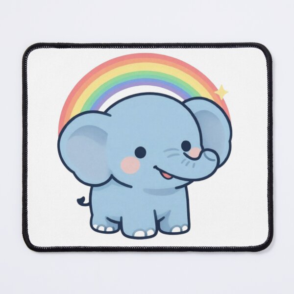 Item preview, Cute Baby Elephant: Rainbow Decoration, Kawaii Sticker designed and sold by DigitfanStudio.