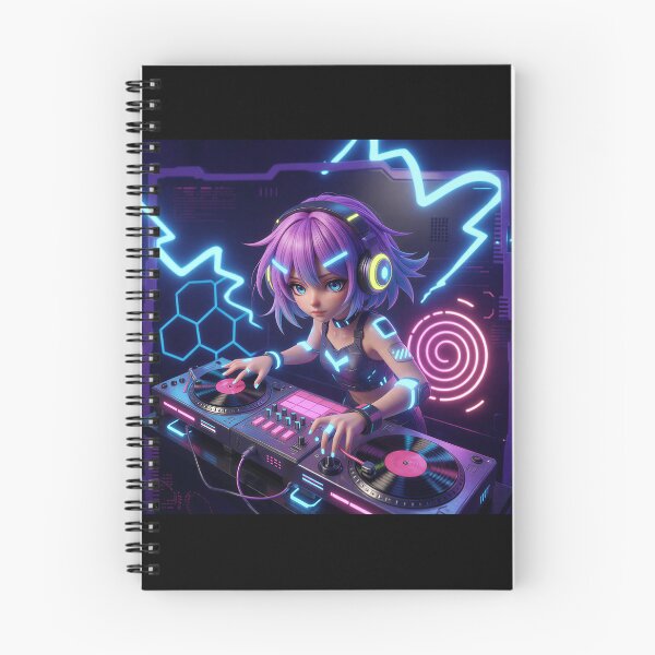 Aperçu de l'œuvre Des illustrations de DJ cyberpunk à couper le souffle créée et vendue par ColouryourlifeBE.