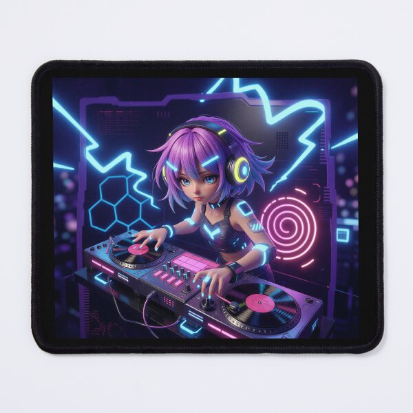 Item preview,  Breathtaking cyberpunk DJ artwork designed and sold by ColouryourlifeBE.