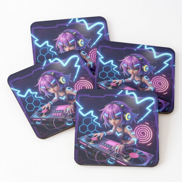 Item preview,  Breathtaking cyberpunk DJ artwork designed and sold by ColouryourlifeBE.