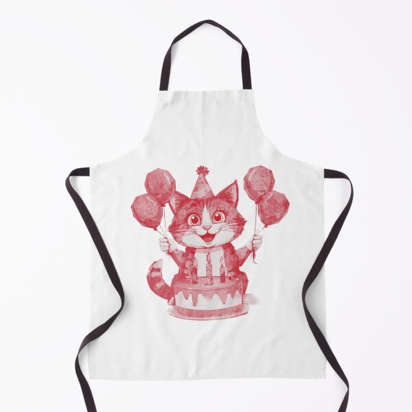 Item preview, Birthday Cat with Cake designed and sold by kinpirks.