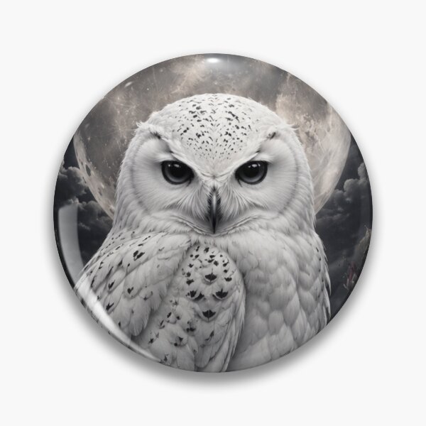 Item preview, White Owl Moon and Roses Gothic Art designed and sold by VelarisMoon.