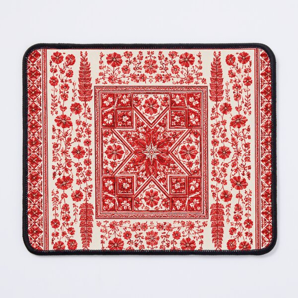Item preview, Traditional Red Tatreez Floral Pattern Palestine Embroidery designed and sold by BrainCurves.