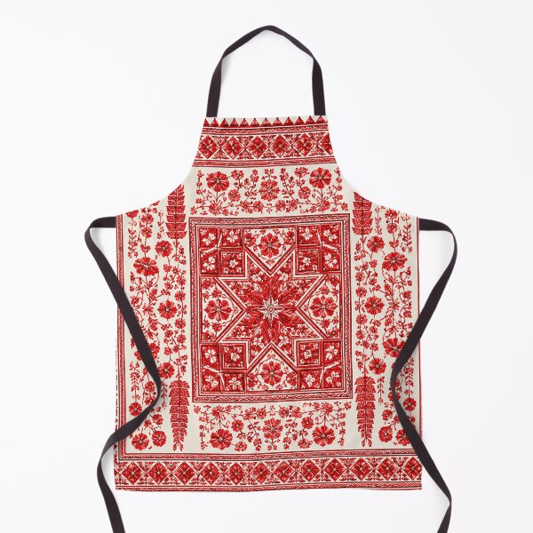 Item preview, Traditional Red Tatreez Floral Pattern Palestine Embroidery designed and sold by BrainCurves.