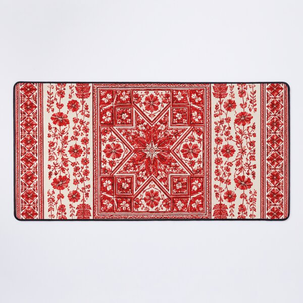 Item preview, Traditional Red Tatreez Floral Pattern Palestine Embroidery designed and sold by BrainCurves.